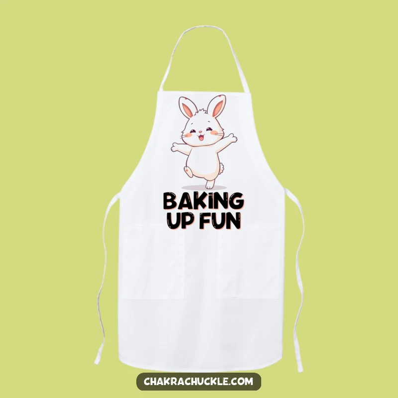 Funny Rabbit Balance Apron: Playful Chef for a Hilarious Kitchen Gift