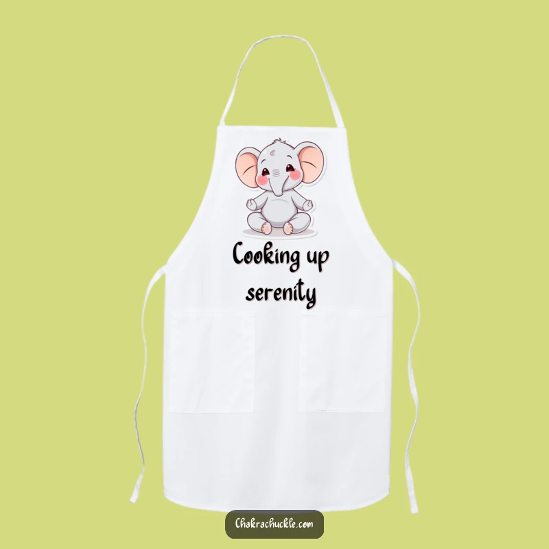 Funny Elephant Apron: Joyful Chef in Meditation - Kitchen Gift!