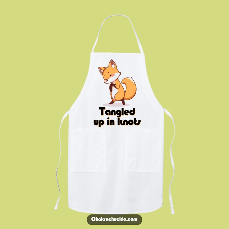 Funny Fox Apron: Cook with Cheer! Playful Yoga Fox Design, Great Funny Gift