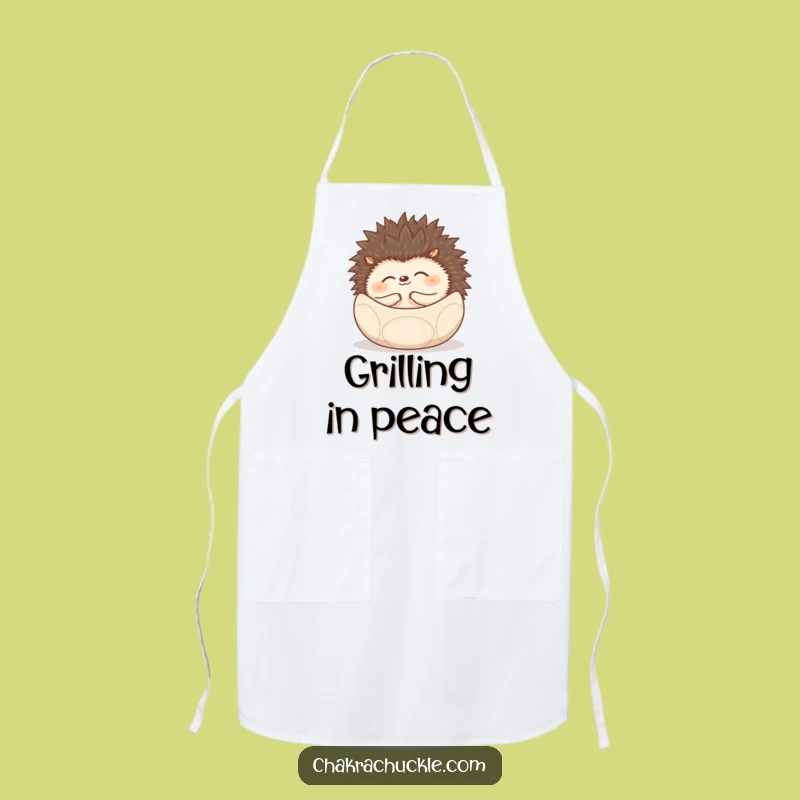 Funny Hedgehog Apron - Cook With Calm With This Peaceful Chef Gift