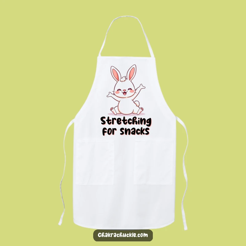 Funny Kawaii Bunny Yoga Apron: Hilarious Downward Dog Kitchen Wear for Poses Gift