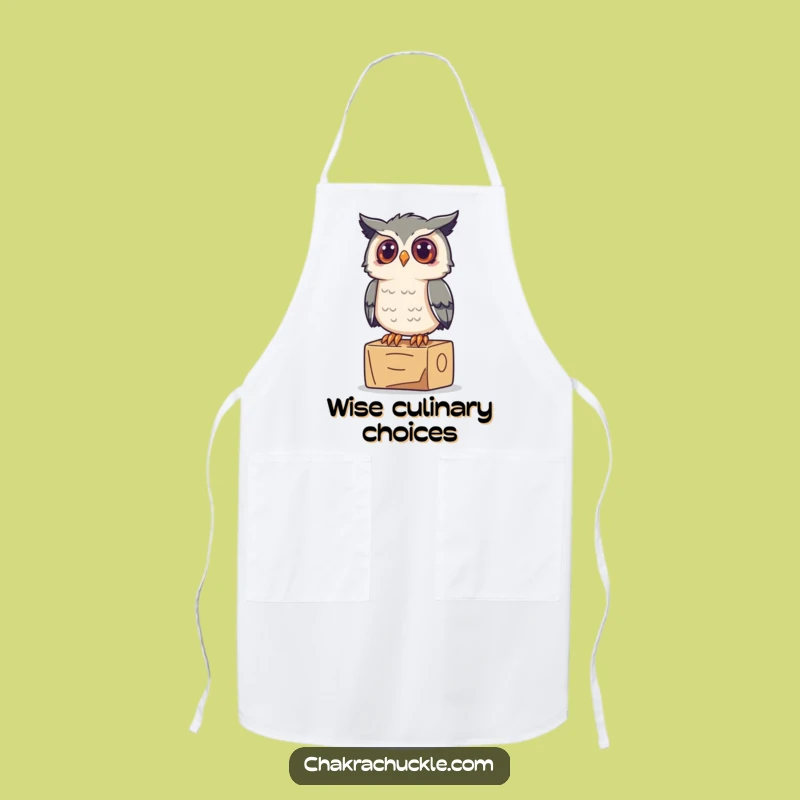 Funny Owl Apron: Curious Chef on Block - Kitchen Gift!
