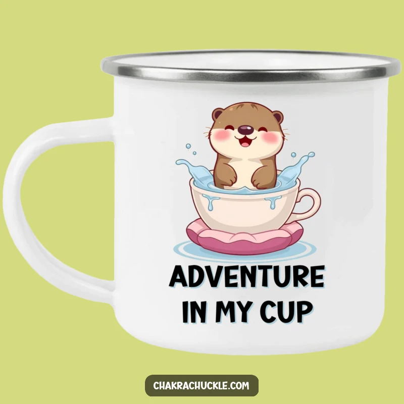 Funny Happy Otter Camping Mug: Durable Playful Gear for Outdoor Adventures