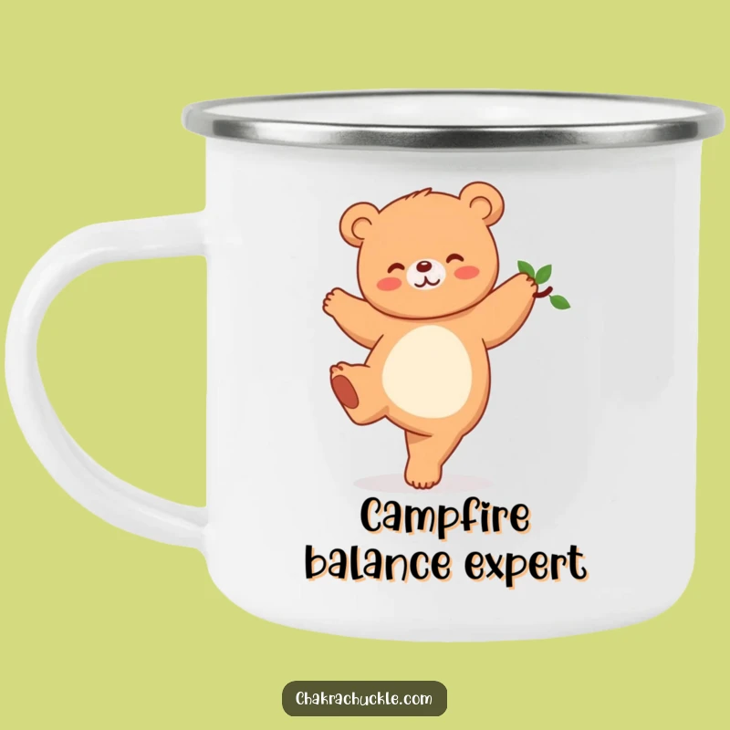 Funny Kawaii Bear Yoga Camping Mug: Durable Tree Pose Mug for Outdoor Adventures Gift