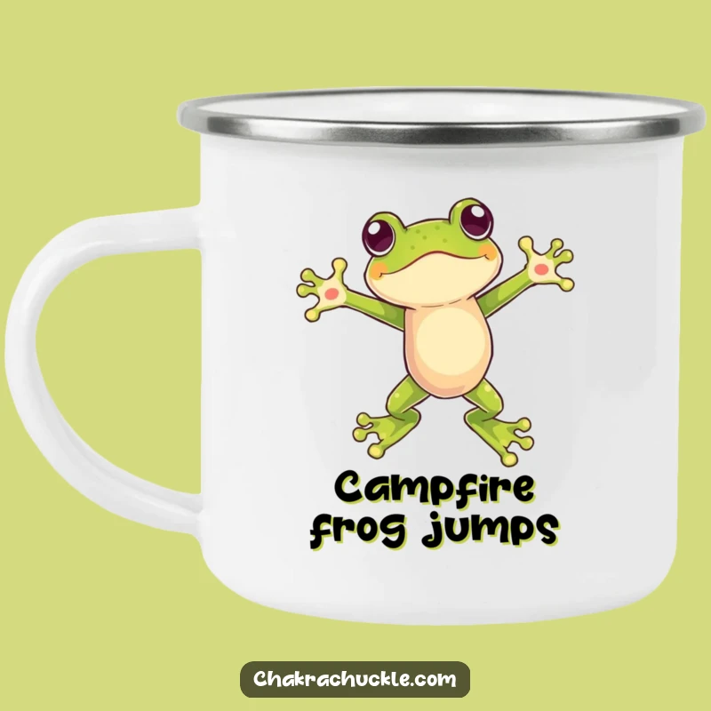 Funny Frog Camping Mug: Sip Adventure - Energetic Outdoor Gift