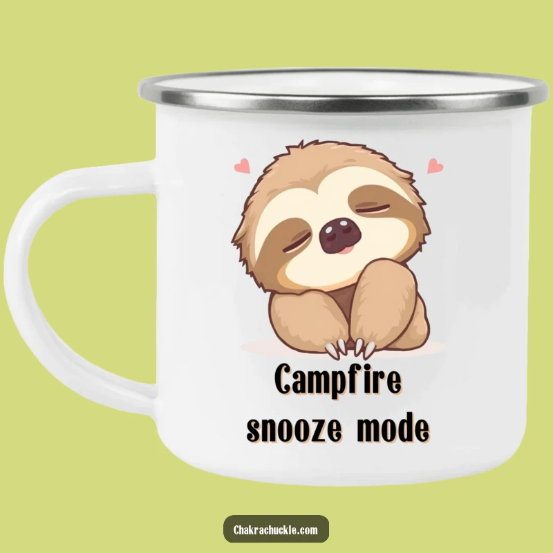 Funny Sloth Neck Roll Camping Mug - Durable Cup for Relaxed Adventures