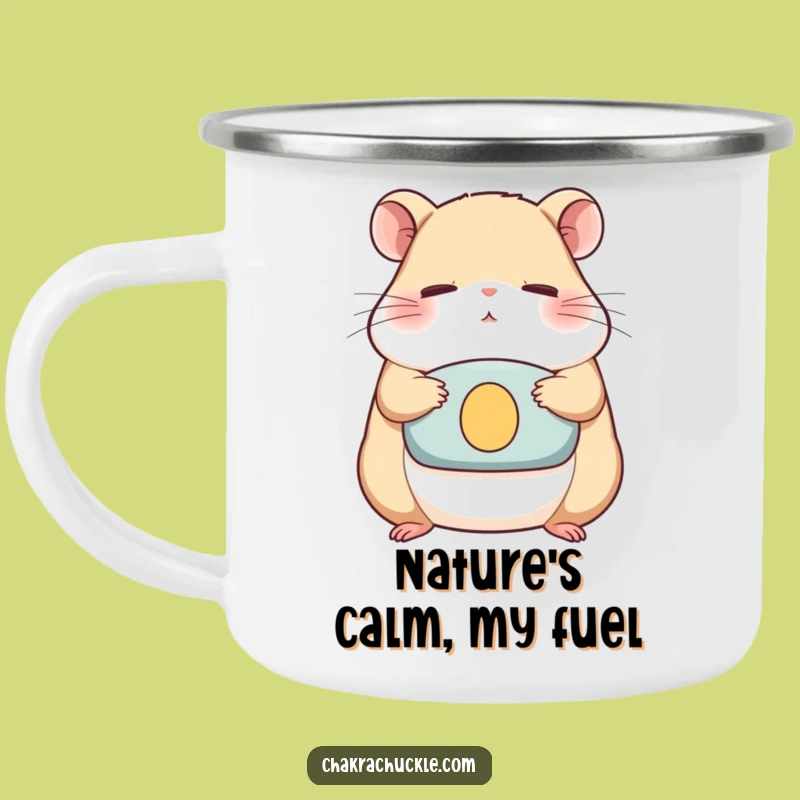 Funny Hamster Zen Camping Mug - Durable Coffee Cup for Outdoors and Humor