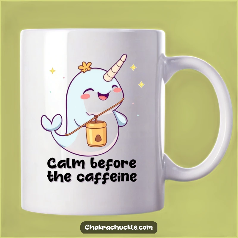Funny Whimsical Narwhal Mug - Joyful Meditation Chime Blower Gift