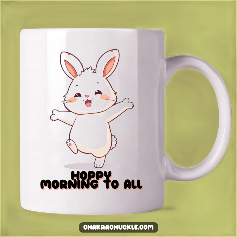 Funny Rabbit Balance Mug: Playful Juggler Animal for a Hilarious Gift