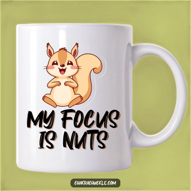 Funny Kawaii Squirrel Meditation Mug: Energetic Squirrel Zen Gift for Peace Lovers
