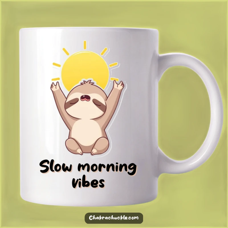 Funny Sloth Mug - Yoga Sloth Reaching for Sky Gift
