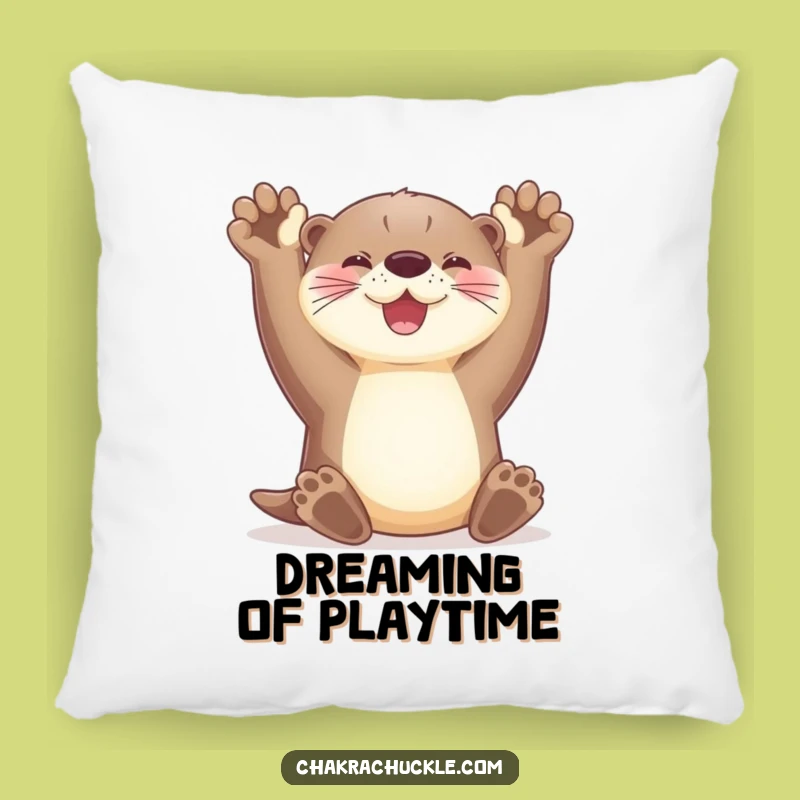Funny Otter Pillow - Stretching Paws for Cozy Joy
