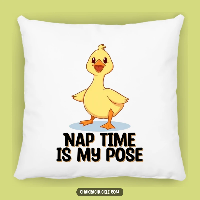 Funny Duck Pillow: Cozy Comfort with a Wobbly Yoga Duck, Perfect Funny Gift