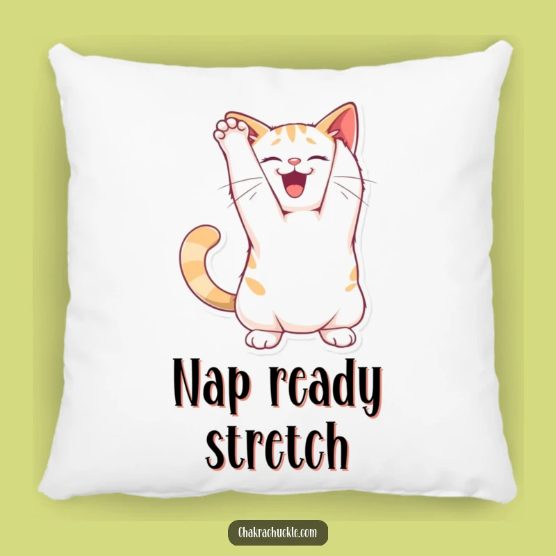 Funny Joyful Cat Stretch Pillow: Cuddle Up with Feline Humor