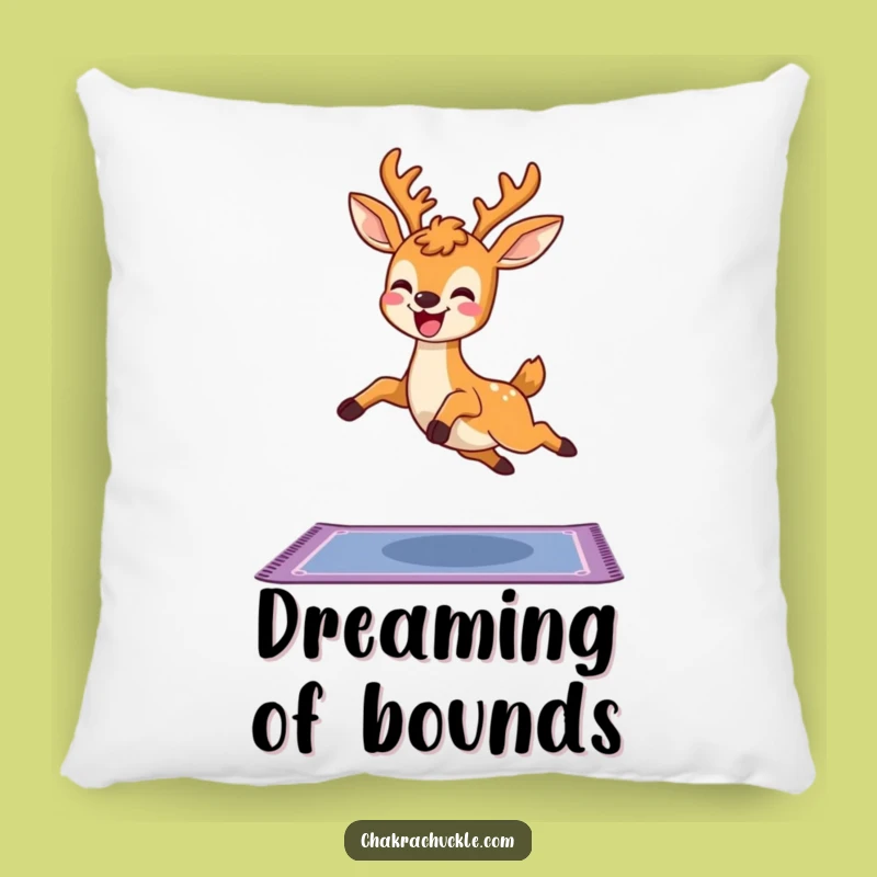 Funny Kawaii Deer Yoga Pillow: Soft Leaping Cushion for Joyful Comfort Gift