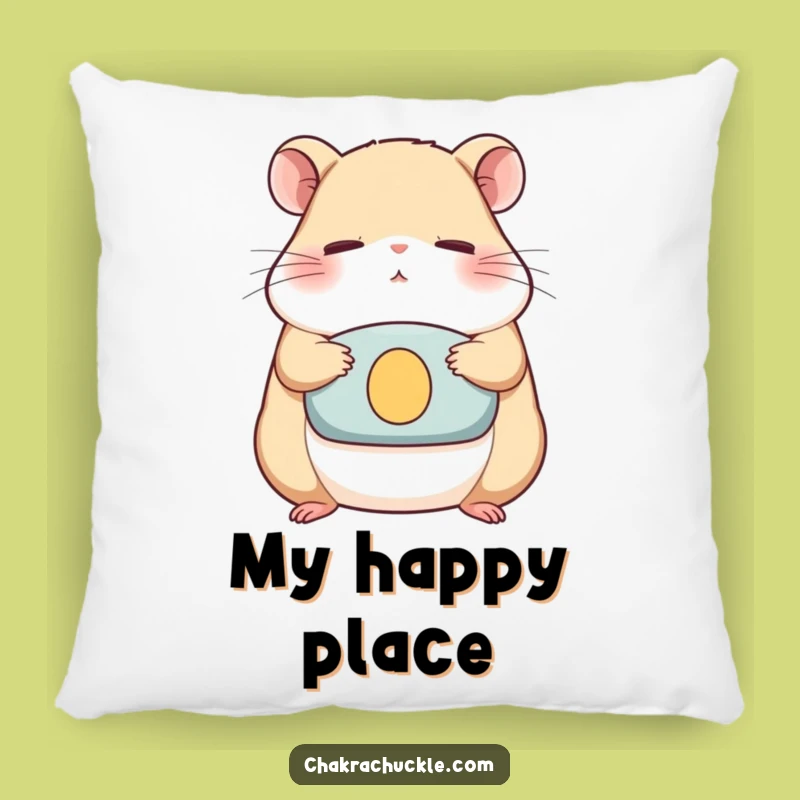 Funny Hamster Zen Pillow - Comfortable Meditation Cushion and Humorous Decor
