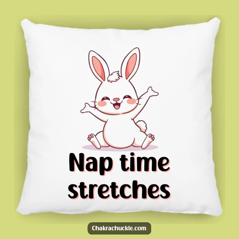 Funny Kawaii Bunny Yoga Pillow: Soft Downward Dog Cushion for Cozy Comfort Gift