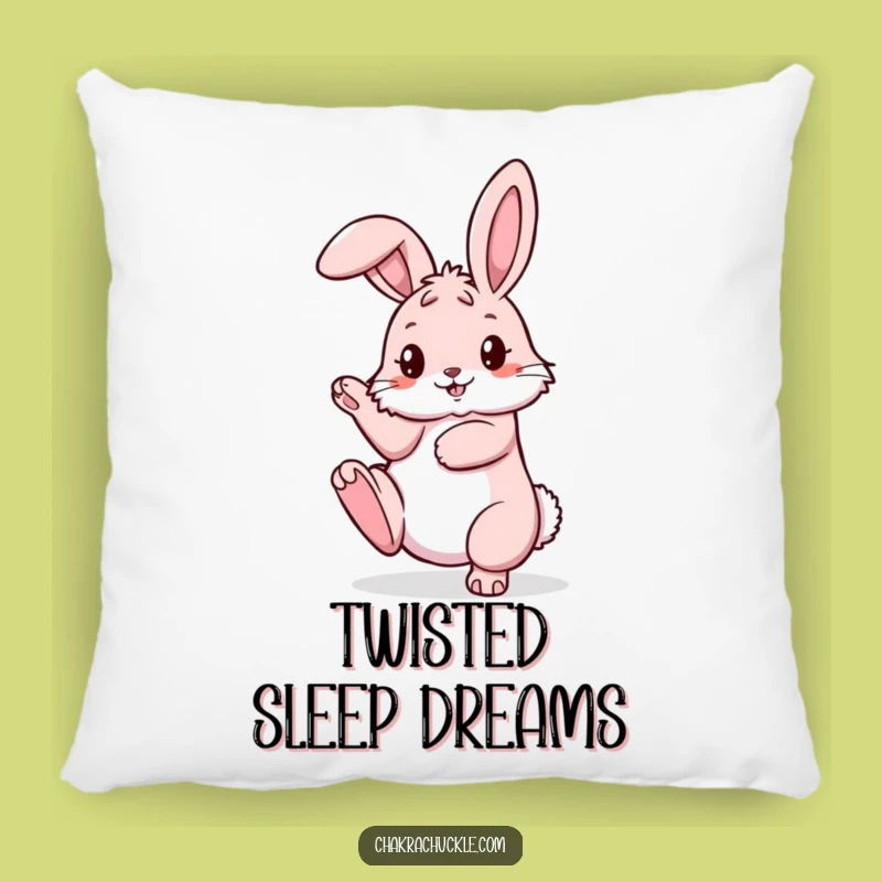 Funny Yoga Bunny Pillow - Cozy Comfort with Flexible Fun