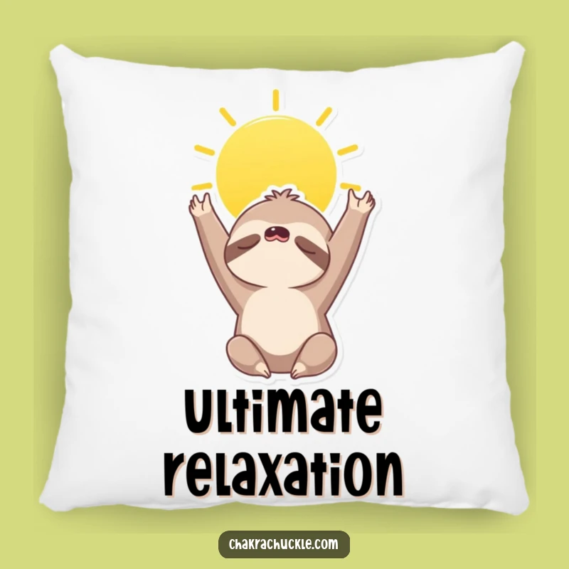 Funny Sloth Pillow - Soft Cushion with Yoga Sloth Design