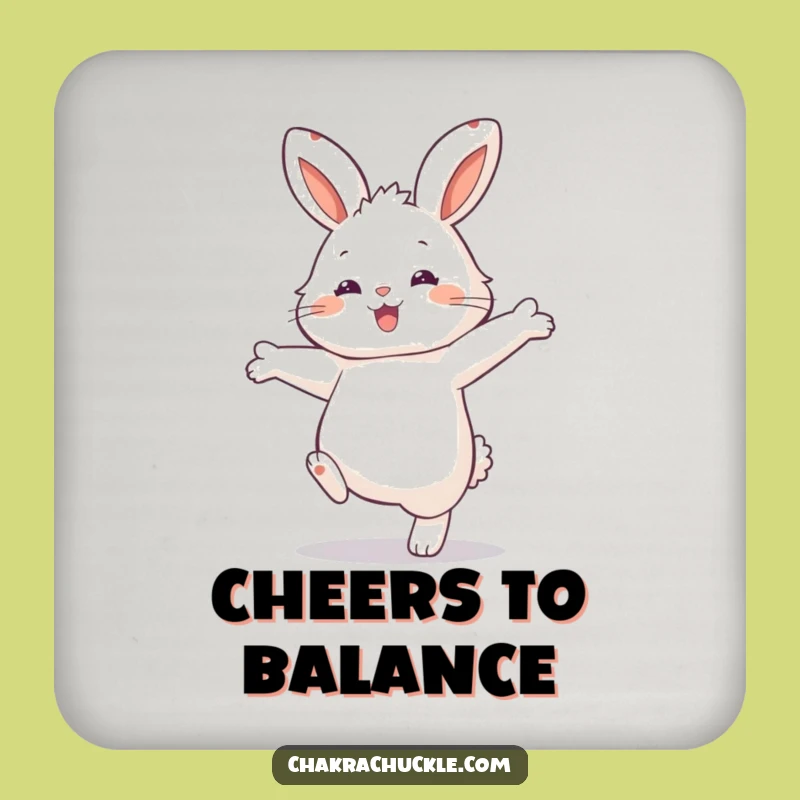 Funny Rabbit Balance Coaster: Playful Juggler for Humorous Surface Protection