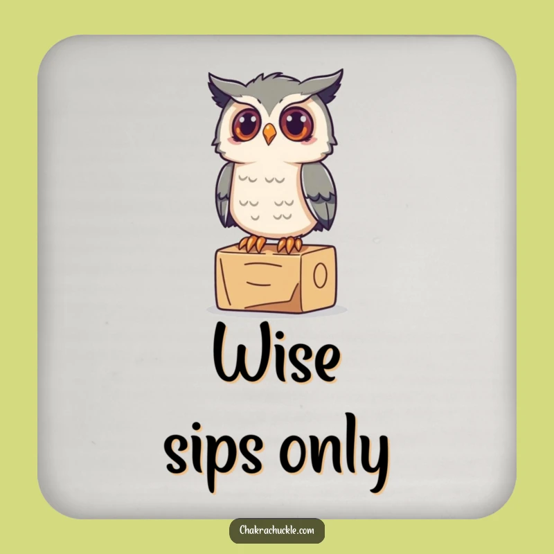 Funny Owl Coaster: Curious Percher Protection - Gift!