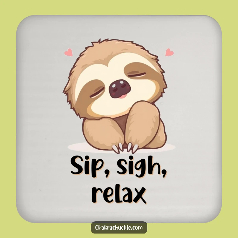 Funny Sloth Neck Roll Coaster - Protect Surfaces with Relaxing Humor