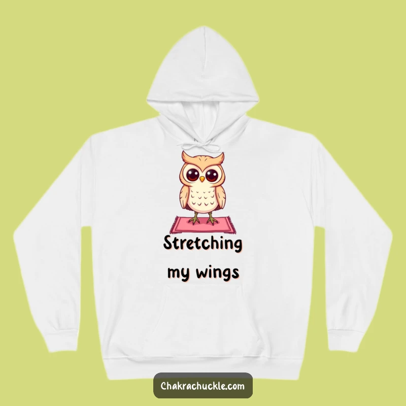 Cozy Funny Curious Owl Yoga Hoodie: Stay Centered with Humorous Warmth