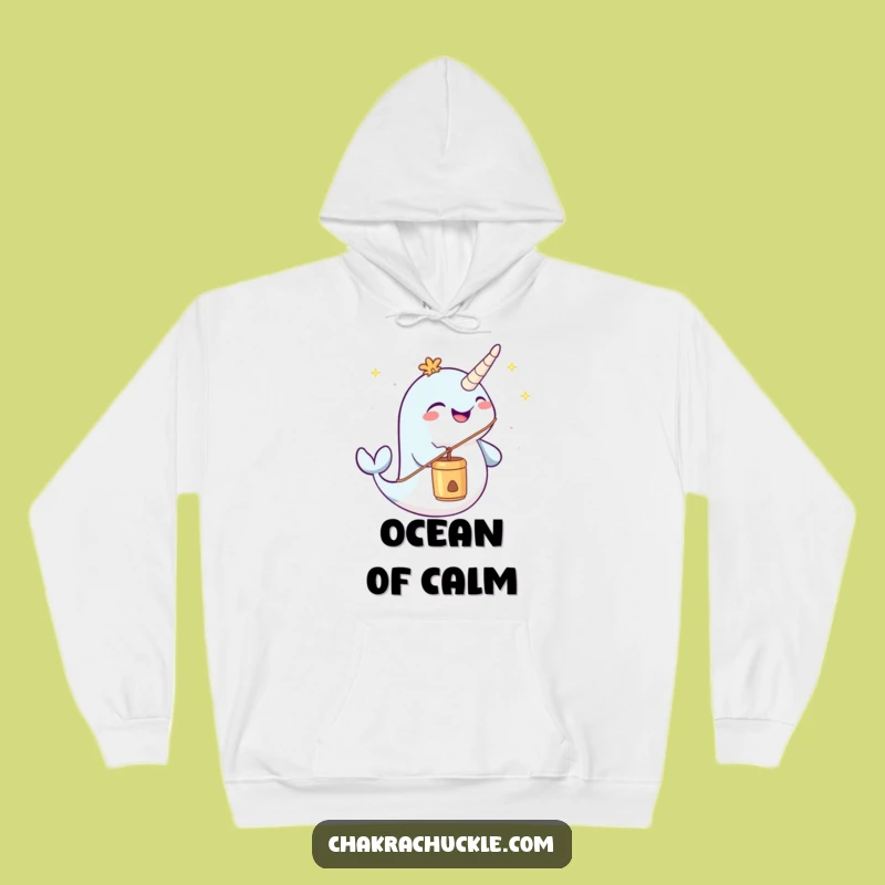Cozy Funny Narwhal Hoodie - Joyful Meditation Chime for Relaxed Vibes
