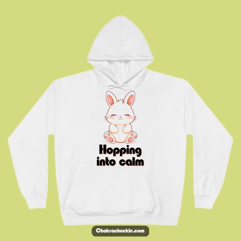 Cozy Funny Zen Bunny Yoga Hoodie, Peaceful Rabbit Gift for Ultimate Relaxation and Laughter