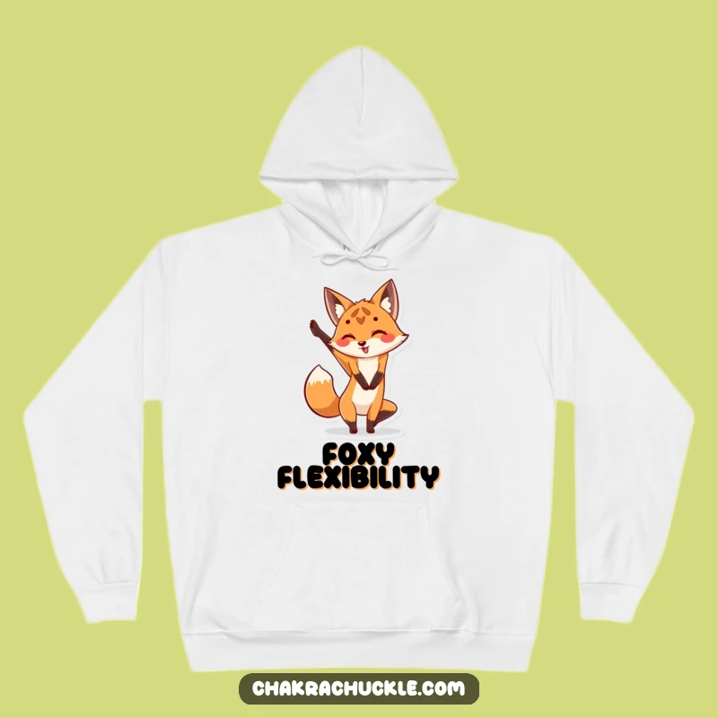 Funny Fox Yoga Hoodie: Cozy Animal Pose for Warm, Hilarious Gift