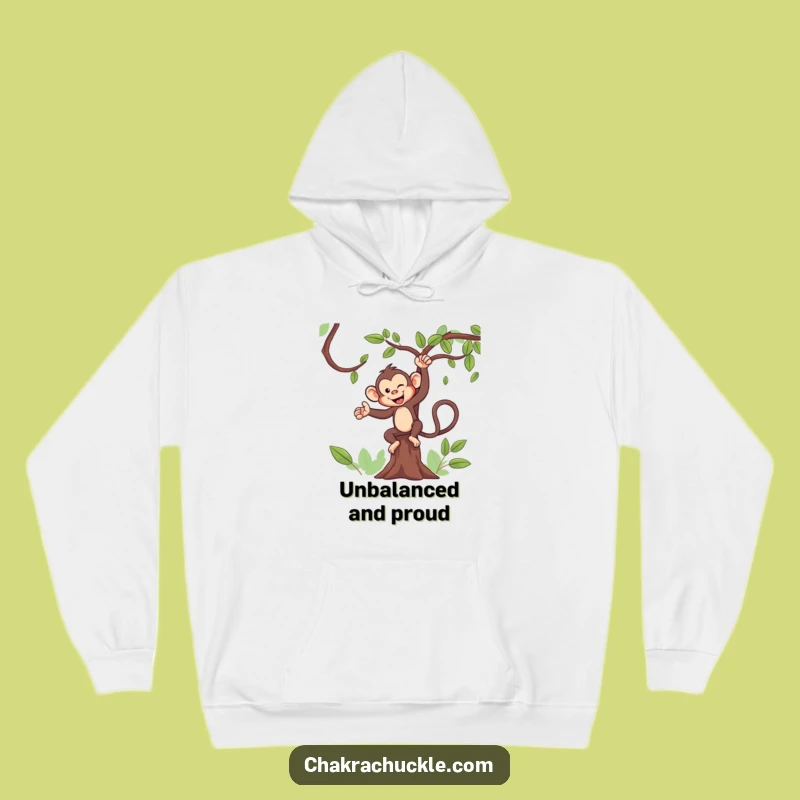 Funny Monkey Hoodie: Mischievous Tree Pose - Cozy & Hilarious Gift!