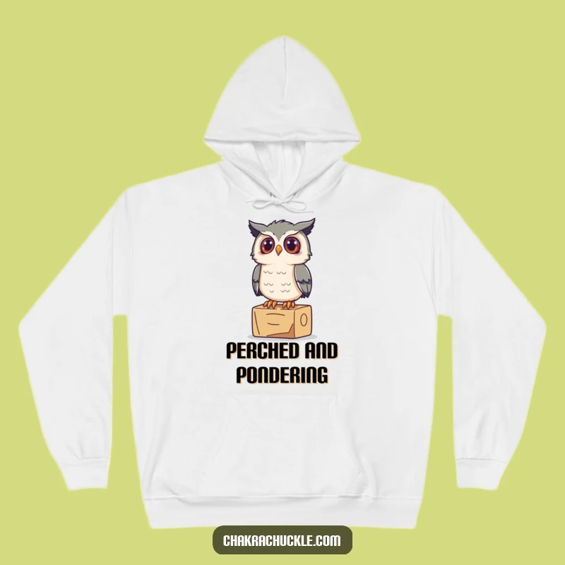 Funny Owl Hoodie: Curious Percher - Cozy & Smart Gift!