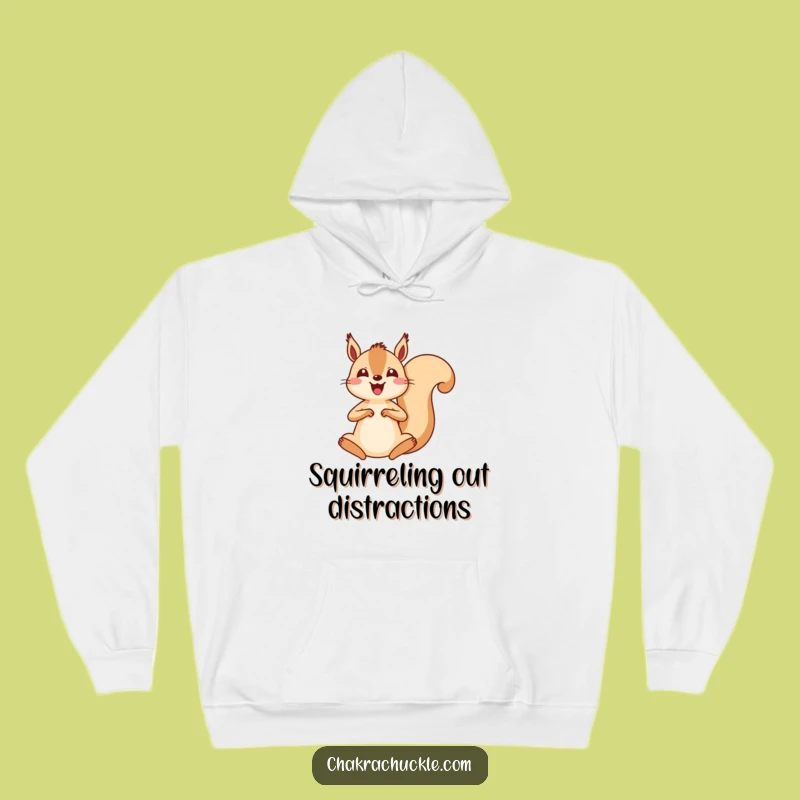 Funny Kawaii Squirrel Meditation Hoodie: Energetic Squirrel Zen Gift for Cozy