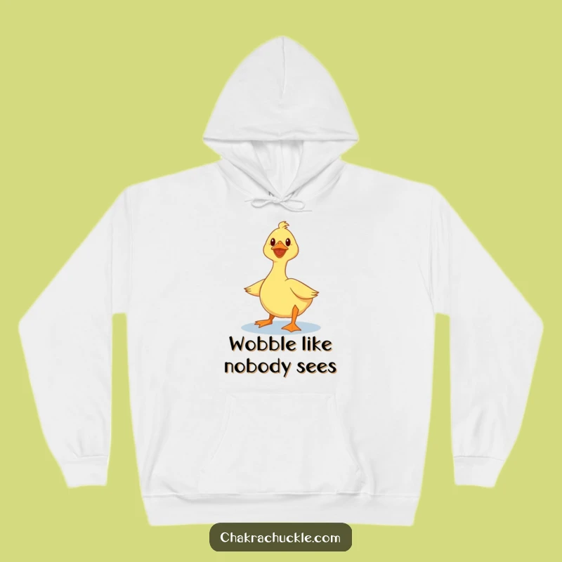 Funny Duck Hoodie: Cozy Up with a Wobbly Yoga Duck, Perfect Funny Gift