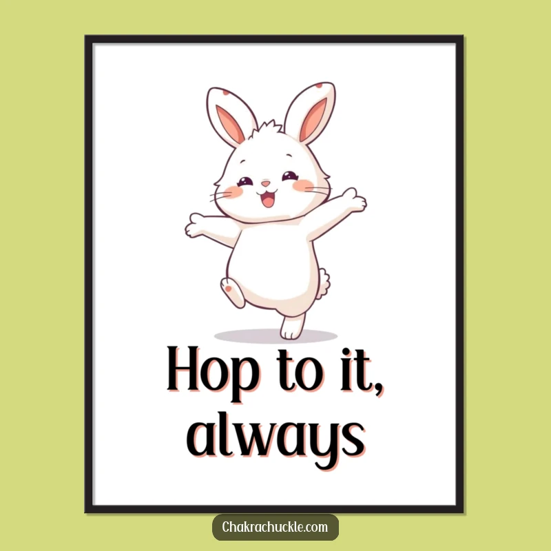 Free Printable Bunny Balance Art: Whimsical, Funny Downloadable Wall Decor