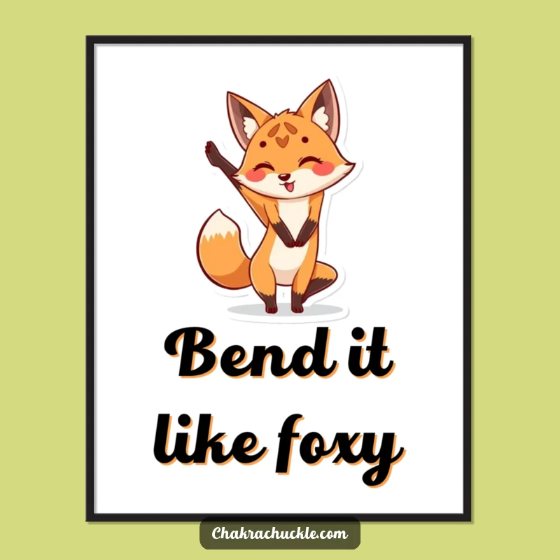 Free Printable Fox Yoga Art: Funny Downloadable Wall Art for Zen Spaces