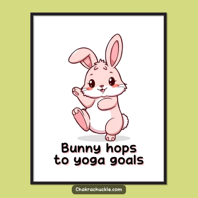 Free Printable Wall Art: Yoga Bunny Twist, Funny Downloadable Decor for Zen Spaces