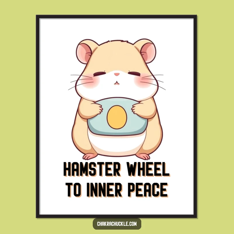 Funny Free Printable Wall Art: Hamster Zen Master - Hilarious Downloadable Decor