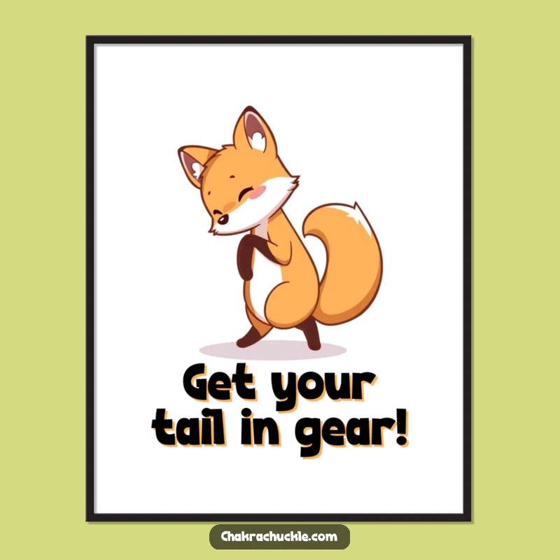 Free Printable Wall Art: Funny Fox Yoga Pose, Hilarious Downloadable Decor!