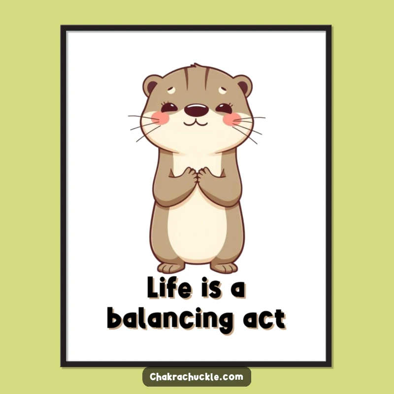 Free Printable Otter Wall Art: Funny Downloadable Gift for Joyful Decor