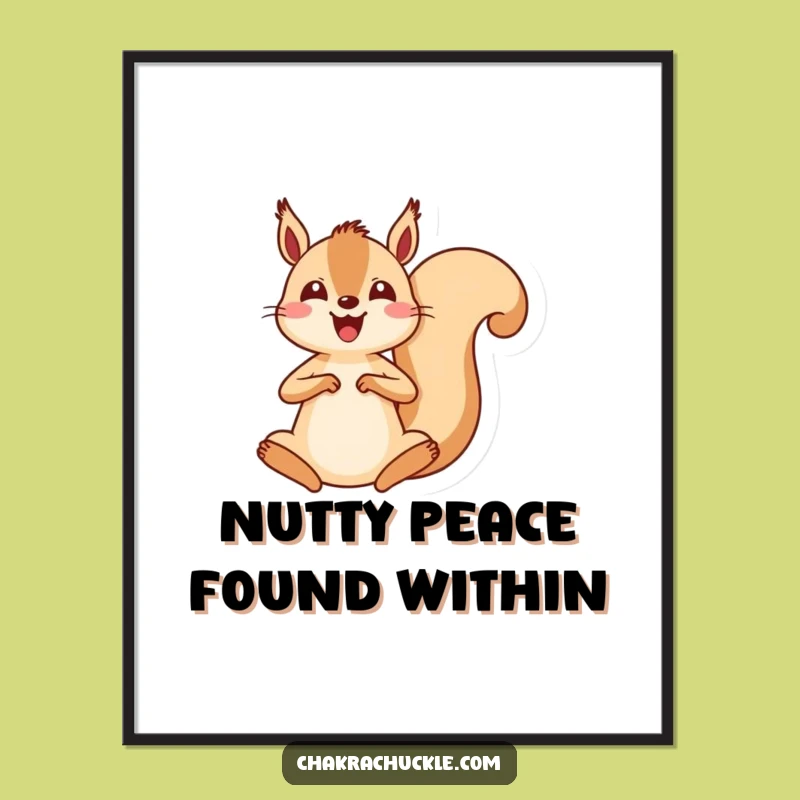 Free Printable Wall Art: Squirrel Meditation Funny Downloadable Decor Gift