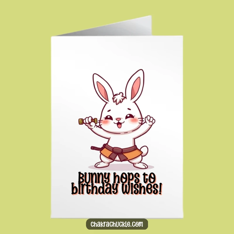 Free Printable Funny Birthday Card: Wobbly Rabbit Says Happy Birthday!