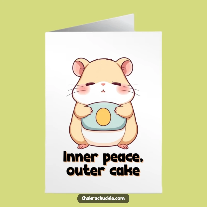 Free Printable Birthday Card: Funny Hamster Meditation - Hilarious Downloadable Gift