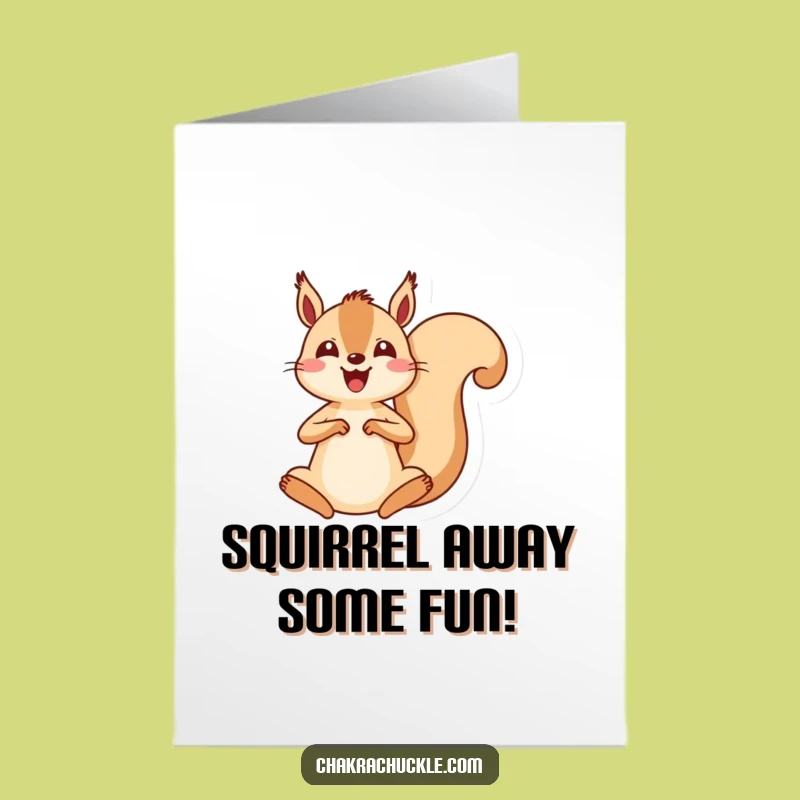 Free Printable Birthday Card: Squirrel Meditation Funny Downloadable Greeting Gift