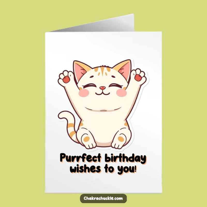 Free Printable Cat Yoga Card - Funny Birthday Downloadable Gift