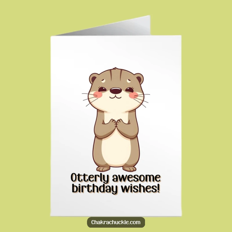 Free Printable Otter Birthday Card: Funny Downloadable Gift for Laughs