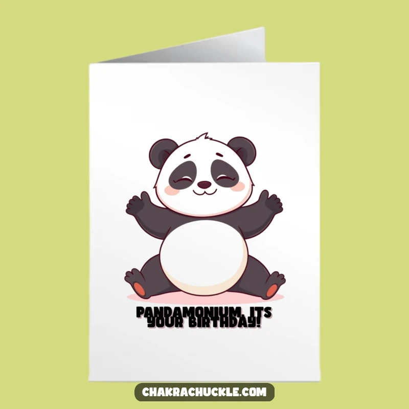 Free Printable Wobbly Panda Yoga Birthday Card: Hilarious Downloadable Gift