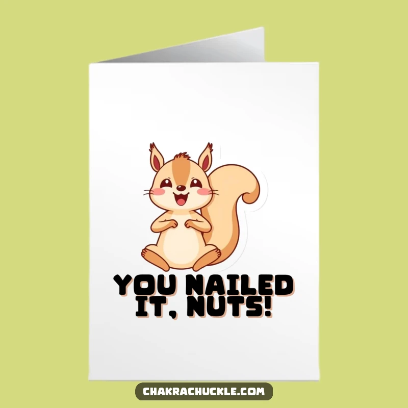 Free Printable Congrats Card: Squirrel Meditation Funny Downloadable Greeting Gift