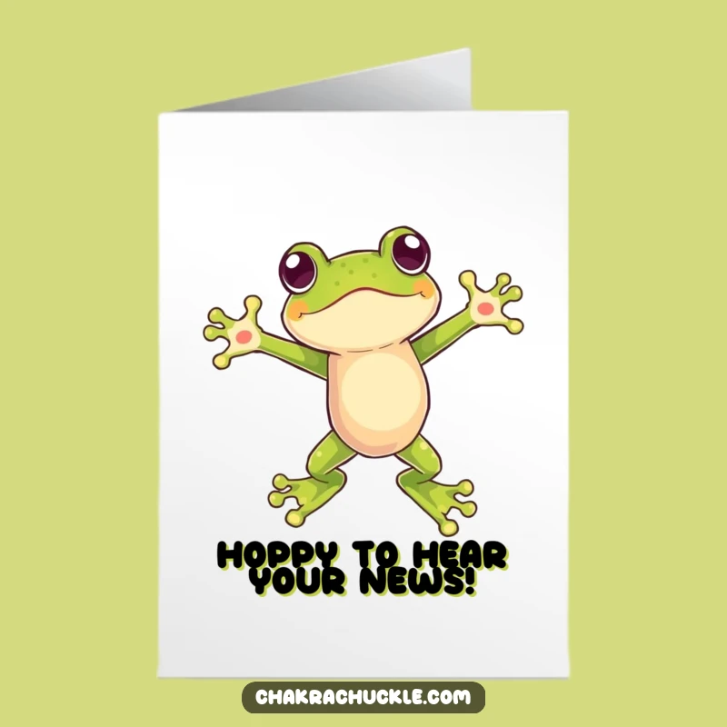 Free Printable Frog Congratulations Card: Jump for Joy, Downloadable Gift