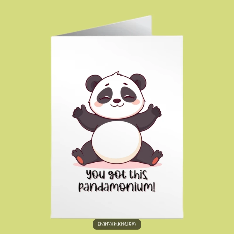 Free Printable Wobbly Panda Congrats Card: Funny Downloadable Gift for Trying